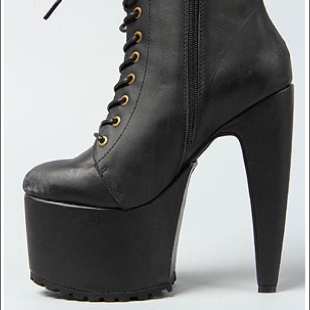 Jeffrey Campbell Go Go washed leather boots size 6